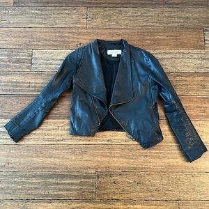 Hare + Heart leather Moto Jacket